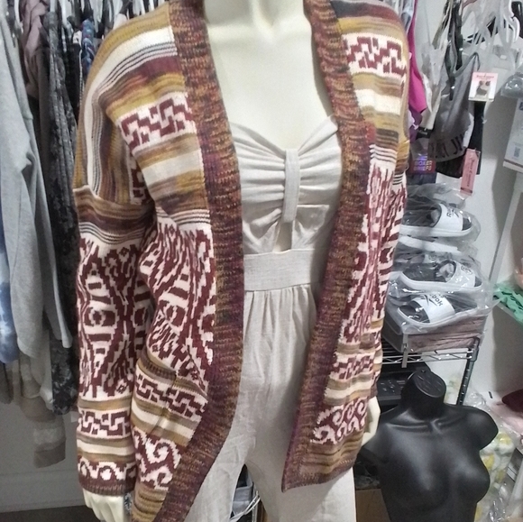Lucky Brand Aztec Print Long Cardigan NWT - Picture 16 of 16